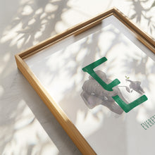 Load image into Gallery viewer, e for elephant cute wall art
