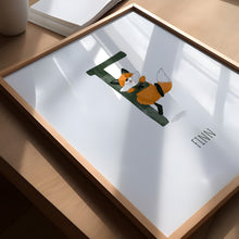 Load image into Gallery viewer, f for fox nursery wall art