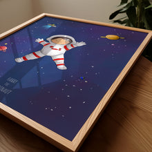 Load image into Gallery viewer, Astronaut children's room art