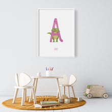 Load image into Gallery viewer, a for alligator nursery wall art print