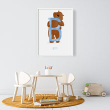 Load image into Gallery viewer, b for bear nursery art work