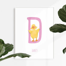 Load image into Gallery viewer, d for duckling best wall art