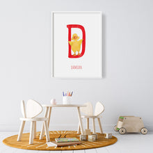 Load image into Gallery viewer, d for duckling high quality wall art