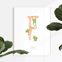 Load image into Gallery viewer, f for frog wall art