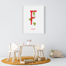 Load image into Gallery viewer, f for frog art for children