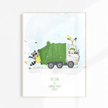 Load image into Gallery viewer, garbage truck wall art for bedrooms