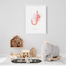 Load image into Gallery viewer, j for jellyfish cutest wall art