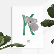 Load image into Gallery viewer, k for koala cute art for kids