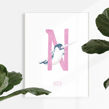 Load image into Gallery viewer, N is for Narwhal custom wall art