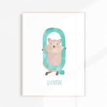 Load image into Gallery viewer, Q is for Quokka wall art for kids