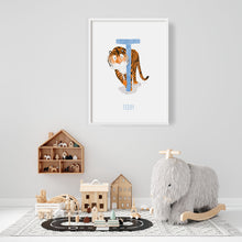Load image into Gallery viewer, T is for Tiger nursery decor