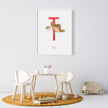 Load image into Gallery viewer, t for turtle nursery decor