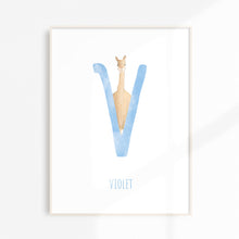 Load image into Gallery viewer, V is for Vicuna artwork for kids
