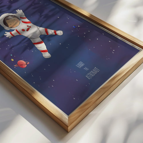 Astronaut wall art print for kids