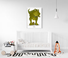 Load image into Gallery viewer, customisable dinosaur print for kids rooms
