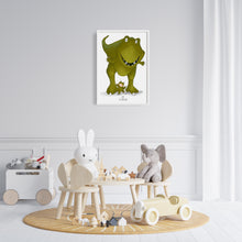 Load image into Gallery viewer, customisable dinosaur print for kids rooms
