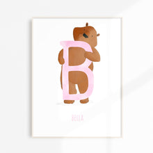 Load image into Gallery viewer, children&#39;s poster - b for bear
