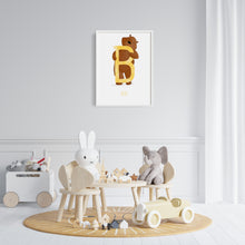 Load image into Gallery viewer, b for bear nursery wall art
