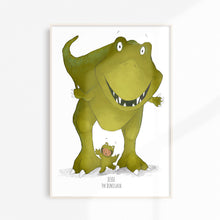 Load image into Gallery viewer, customisable dinosaur print for children
