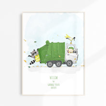 Load image into Gallery viewer, garbage truck wall art for bedrooms
