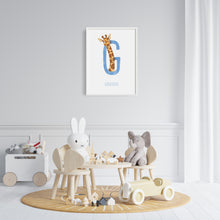 Load image into Gallery viewer, g for giraffe nursery wall art
