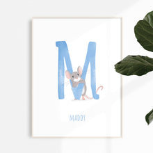 Load image into Gallery viewer, m for mouse nursery wall art
