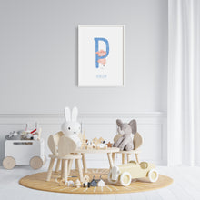 Load image into Gallery viewer, P is for Pig artwork for kids rooms
