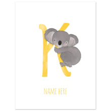 Load image into Gallery viewer, k for koala art for kids
